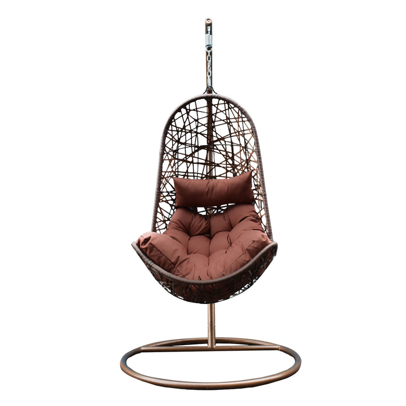 Arcadia Furniture Egg Chair - Brown and Coffee-1826049106724917254