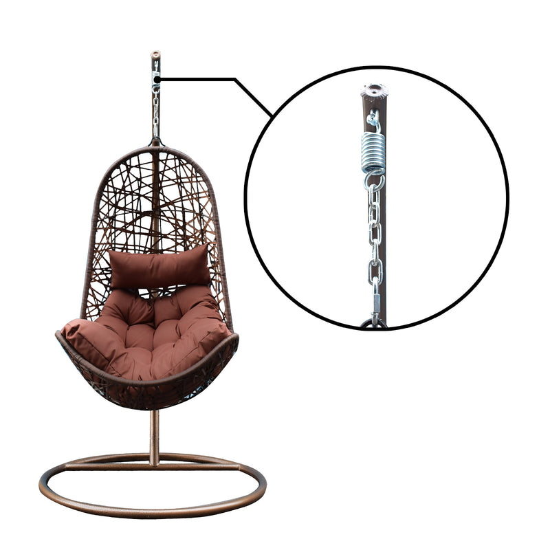 Arcadia Furniture Egg Chair - Brown and Coffee-1826049106724917255