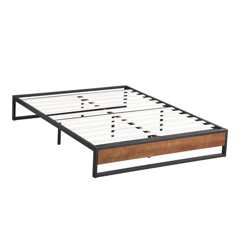 Sorrento Metal and Wood bed base - King-1826052241786802176
