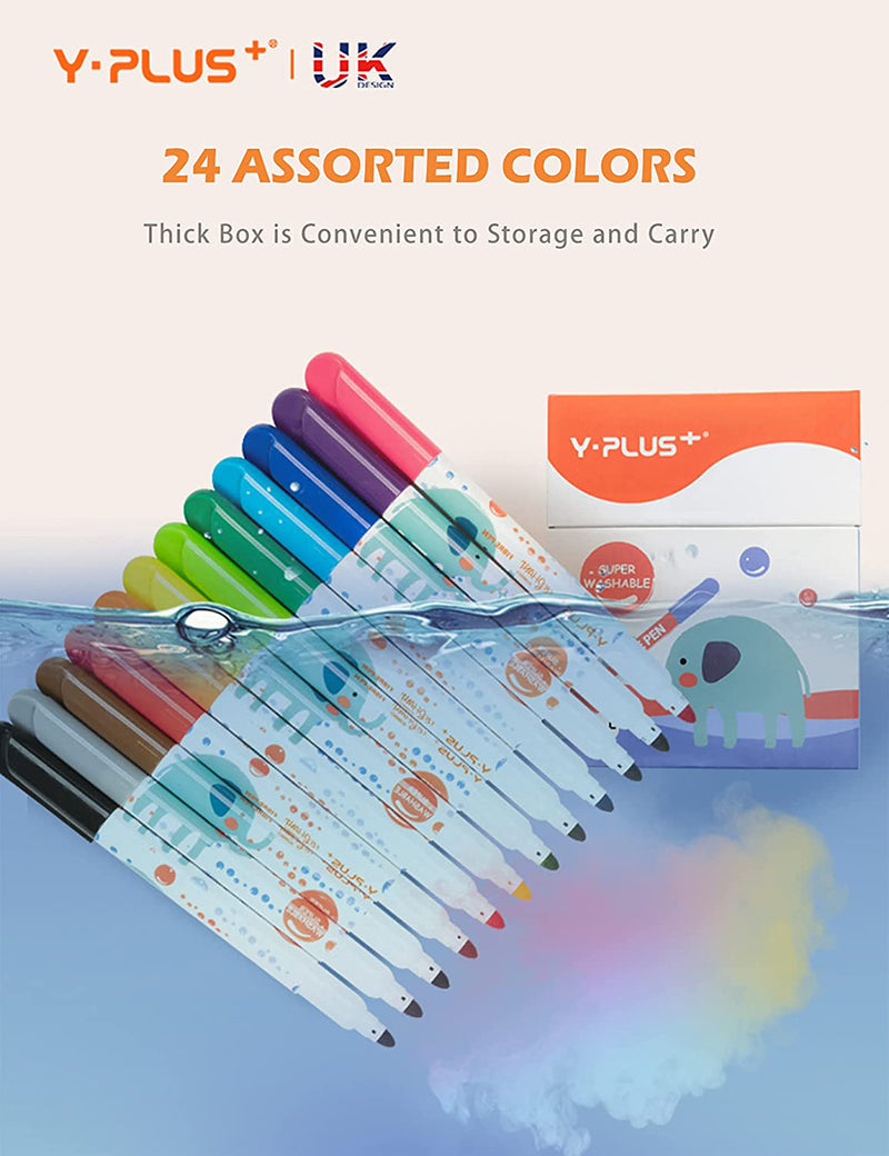 YPLUS Elephant Watercolor JUMBO Markers-1826052247268757507