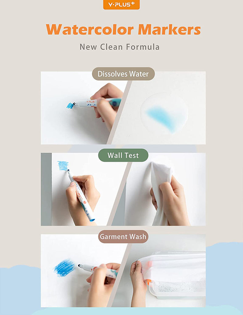 YPLUS Elephant Watercolor JUMBO Markers-1826052247268757509