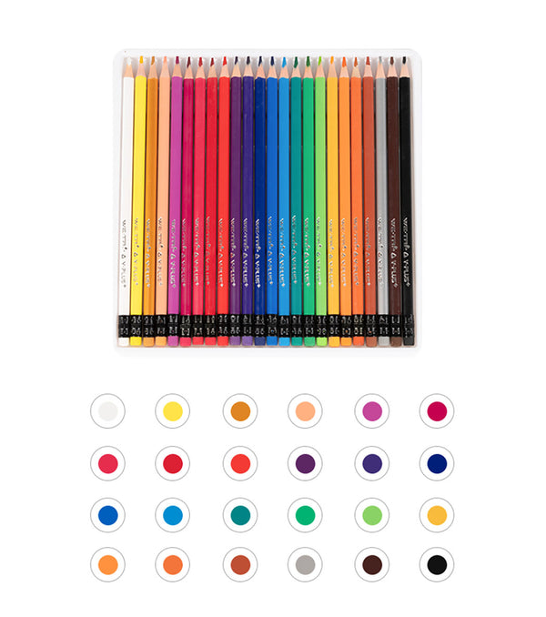 Yplus Erasable Color Pencil with Eraser 24 Colours-1826052235130441729