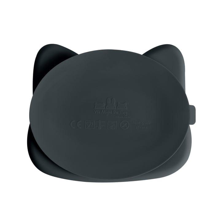 We Might Be Tiny Cat Stickie Plate - Charcoal Plate-1826052228008513538