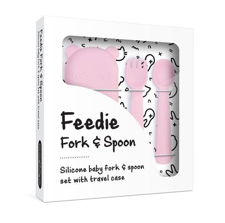 We Might Be Tiny Feedie Fork Spoon Set- Powder Pink-1826052228146925571
