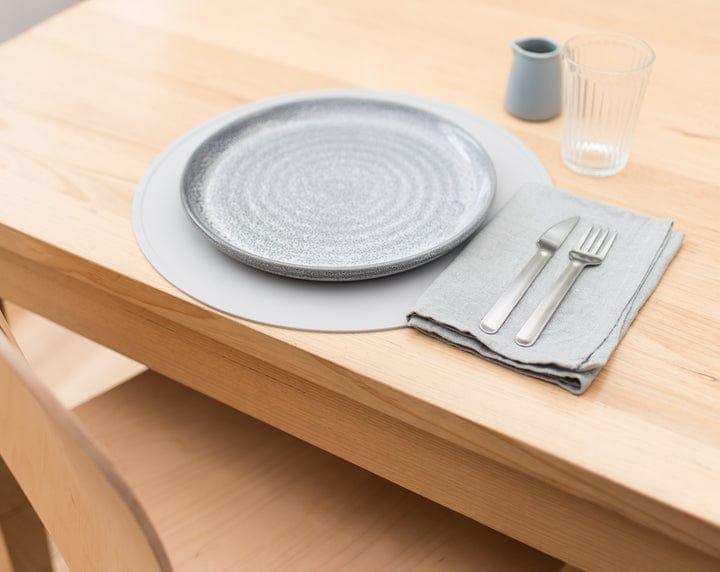 We Might Be Tiny Round Placie? Silicone Placemat Navy-1826052229057089542