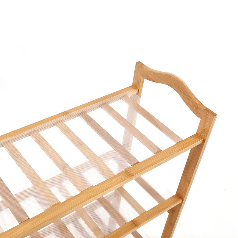 Levede Bamboo Shoe Rack Storage Wooden Organizer Shelf Stand 5 Tiers Layers 80cm