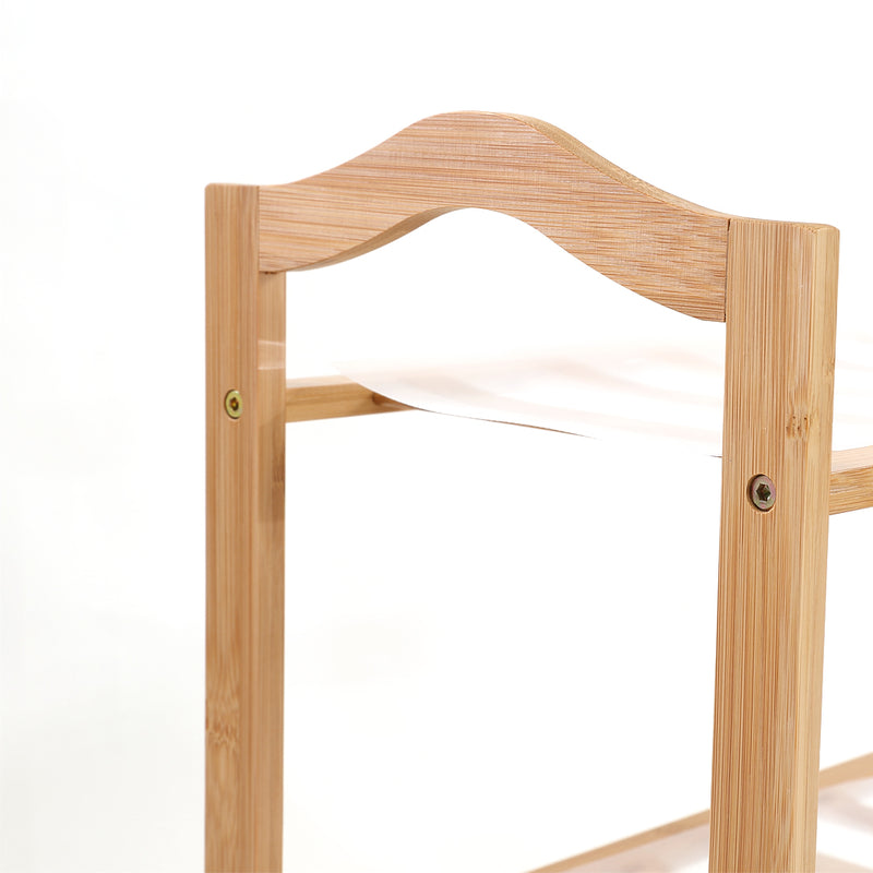 Levede Bamboo Shoe Rack Storage Wooden Organizer Shelf Stand 5 Tiers Layers 80cm