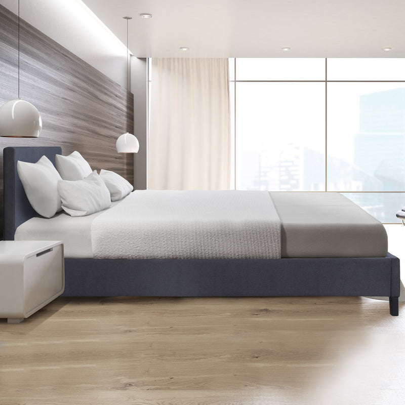 Milano Sienna Luxury Bed with Headboard (Model 2) - Charcoal No.35 - King