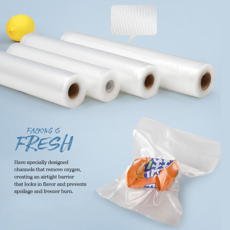 3x Vacuum Food Sealer Bag Bags Foodsaver Storage Saver Seal Commercial Heat Roll