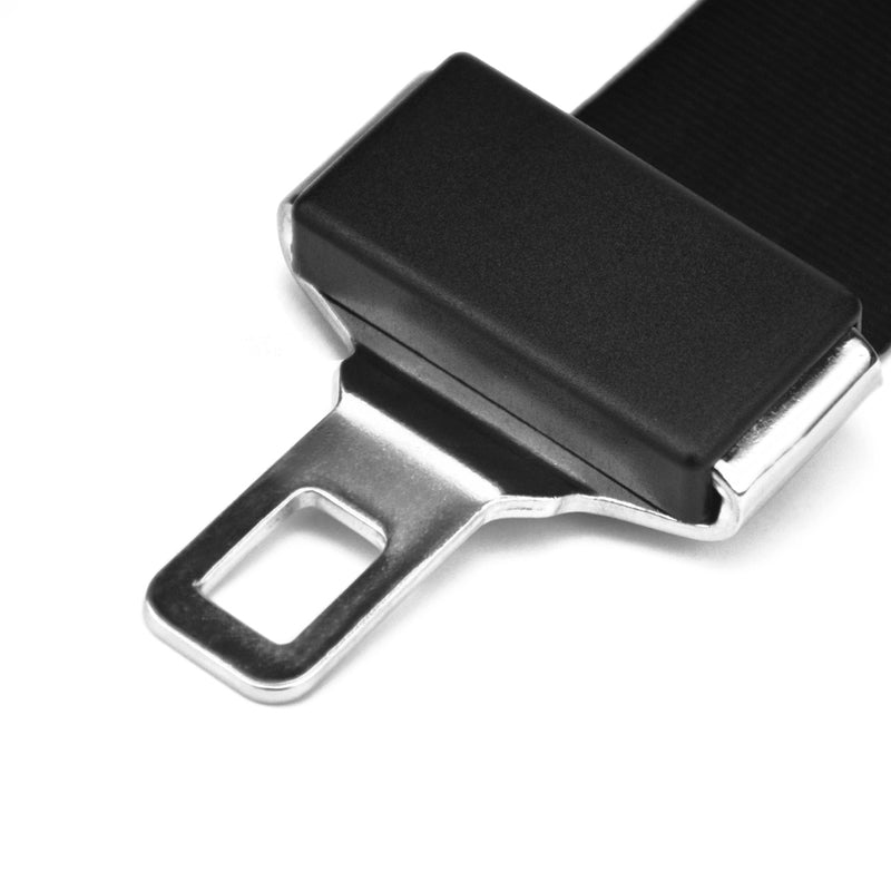 2x Heavy Duty Car Vehicle Seat Belt Extension Extender Strap Black Safety Buckle