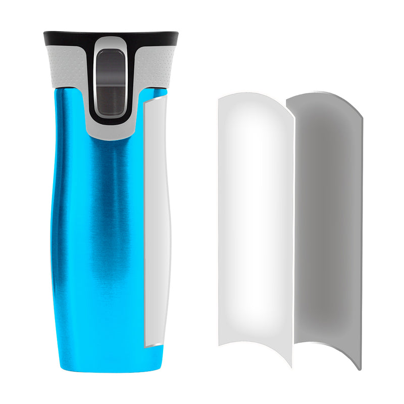 473ml 16OZ Thermal Coffee Hot Water Travel Mug Drink Bottle Flask Autoseal Blue