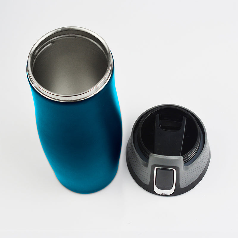 473ml 16OZ Thermal Coffee Hot Water Travel Mug Drink Bottle Flask Autoseal Blue