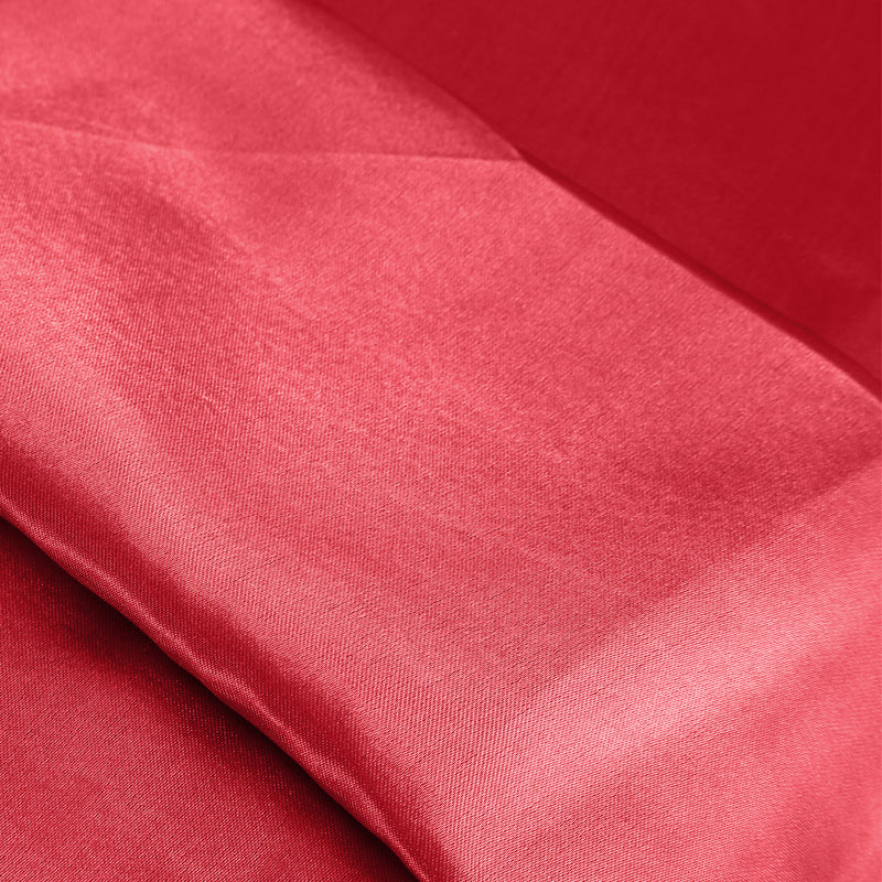 DreamZ Ultra Soft Silky Satin Bed Sheet Set in Queen Size in Burgundy Colour