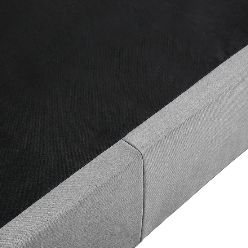 Levede Bed Frame Queen Size Mattress Platform Fabirc With Storage Gas Lift