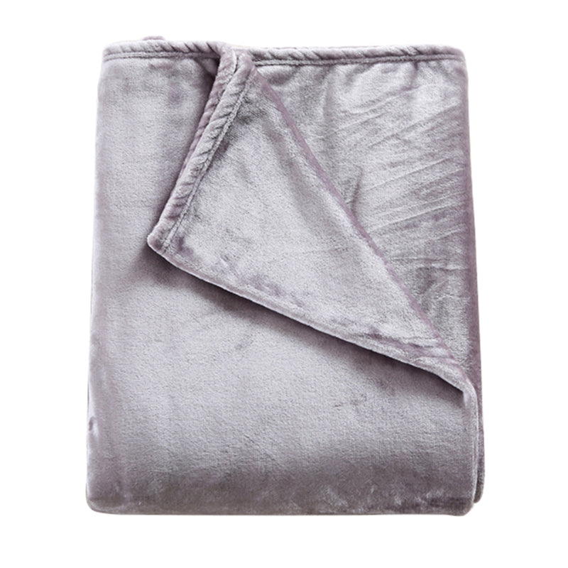 DreamZ 320GSM 220x240cm Ultra Soft Mink Blanket Warm Throw in Silver Colour
