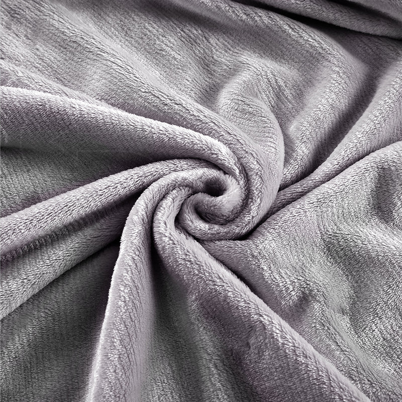 DreamZ 320GSM 220x240cm Ultra Soft Mink Blanket Warm Throw in Silver Colour