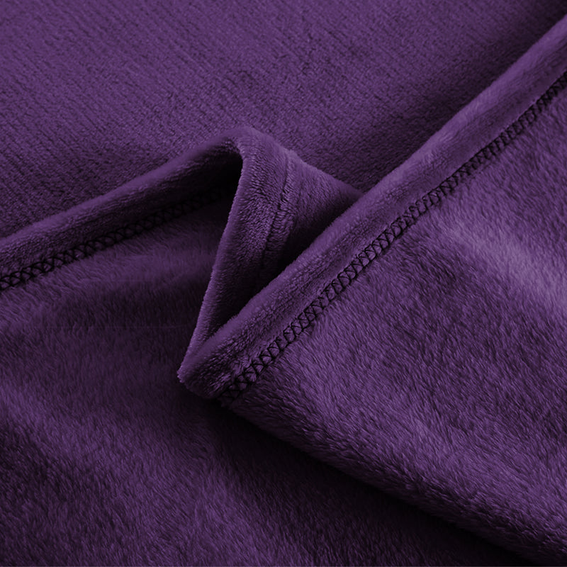 DreamZ 320GSM 220x160cm Ultra Soft Mink Blanket Warm Throw in Aubergine Colour