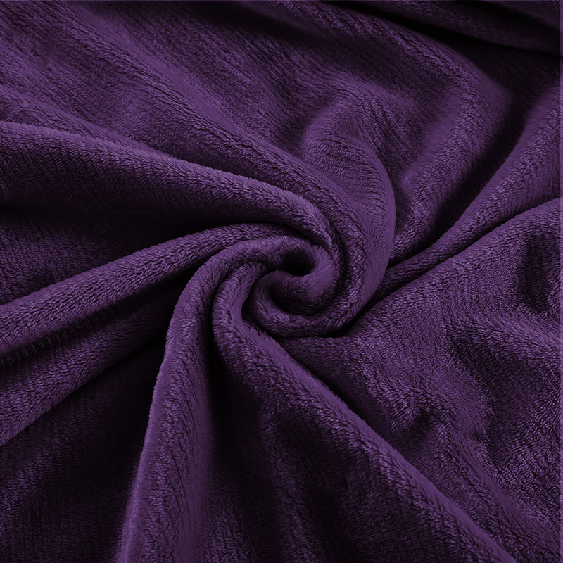 DreamZ 320GSM 220x160cm Ultra Soft Mink Blanket Warm Throw in Aubergine Colour