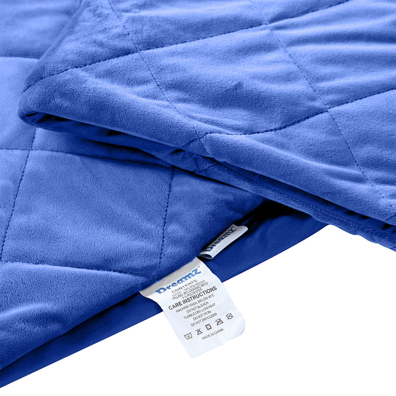 DreamZ 5KG Anti Anxiety Weighted Blanket Gravity Blankets Royal Blue Colour