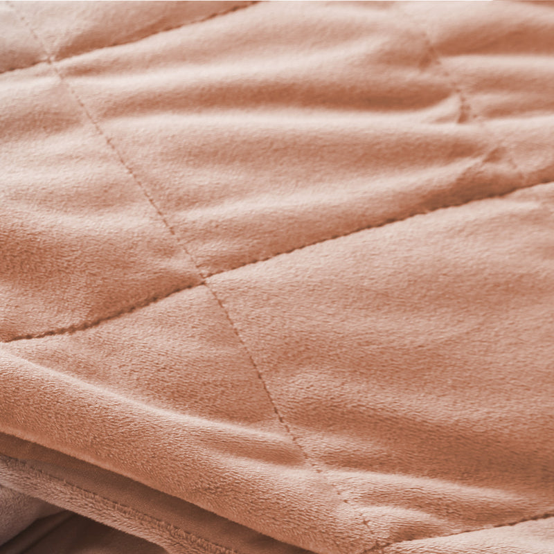 DreamZ 5KG Anti Anxiety Weighted Blanket Gravity Blankets Dusty Pink Colour