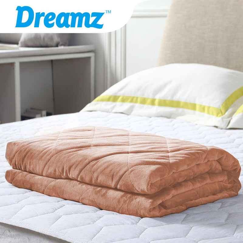 DreamZ 5KG Anti Anxiety Weighted Blanket Gravity Blankets Dusty Pink Colour