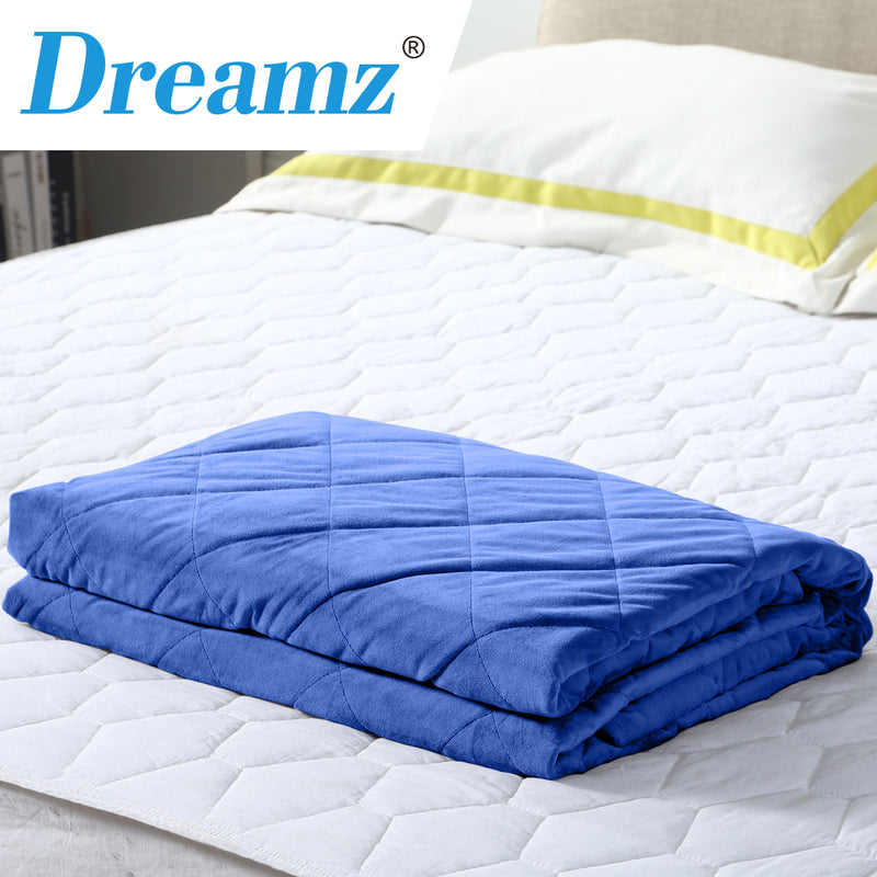 DreamZ 7KG Anti Anxiety Weighted Blanket Gravity Blankets Royal Blue Colour