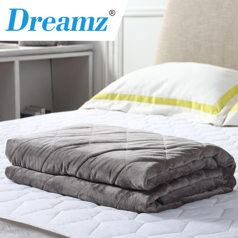 DreamZ 9KG Anti Anxiety Weighted Blanket Gravity Blankets Grey Colour