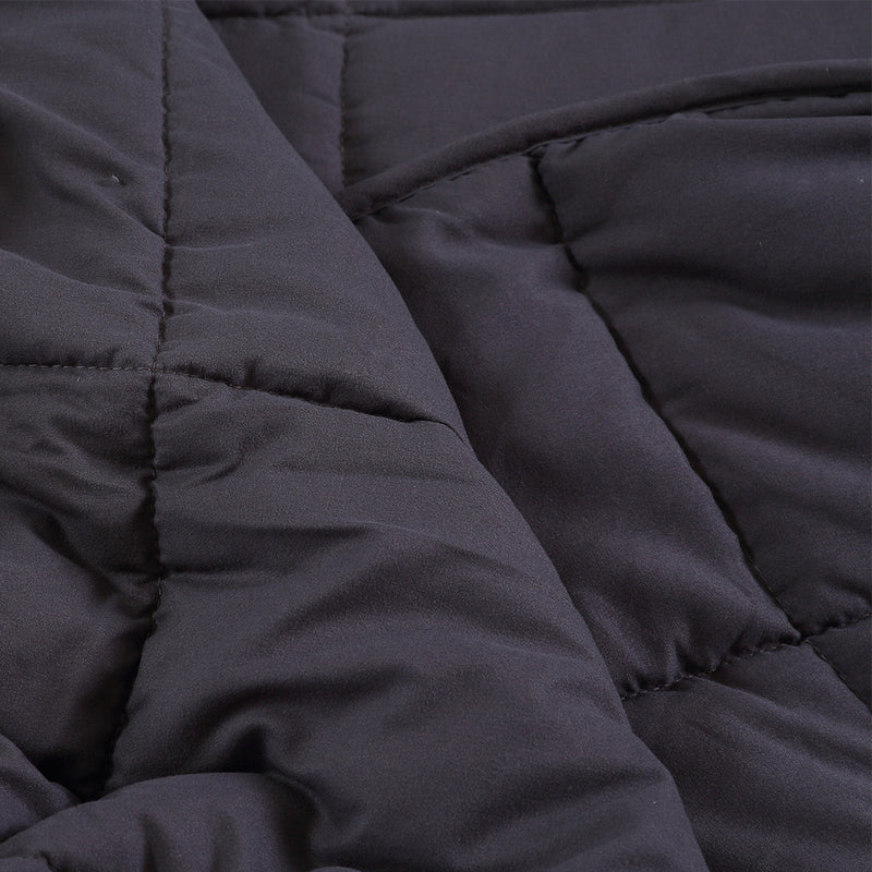 DreamZ 5KG Weighted Blanket Promote Deep Sleep Anti Anxiety Single Dark Grey