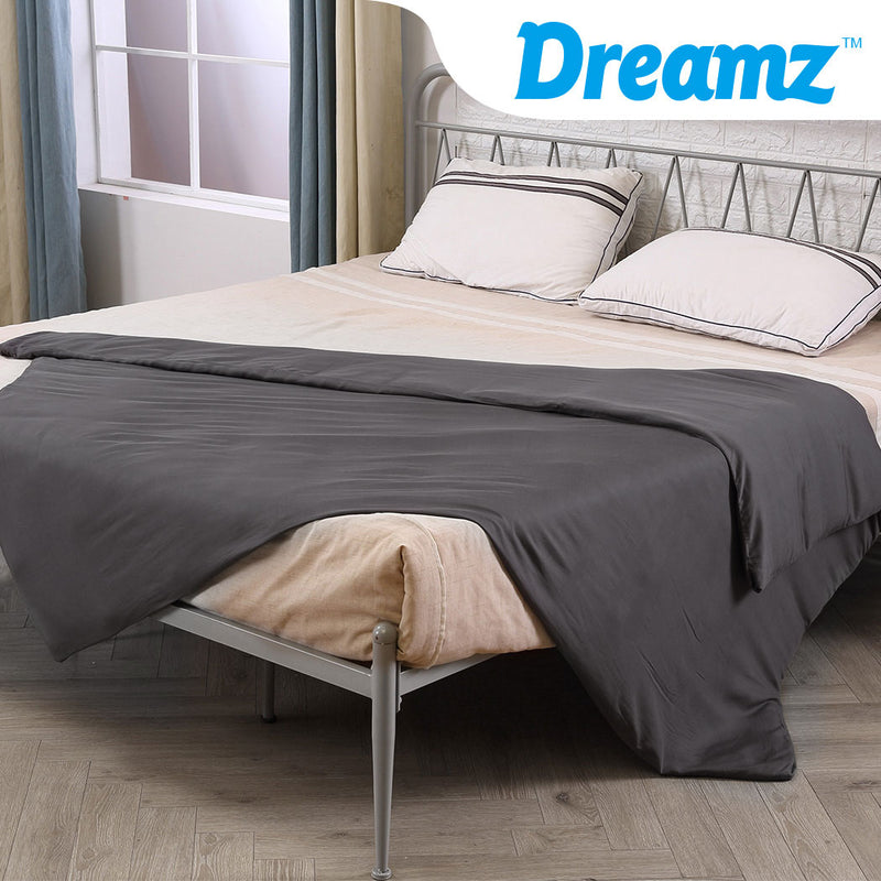 DreamZ 5KG Weighted Blanket Promote Deep Sleep Anti Anxiety Single Dark Grey