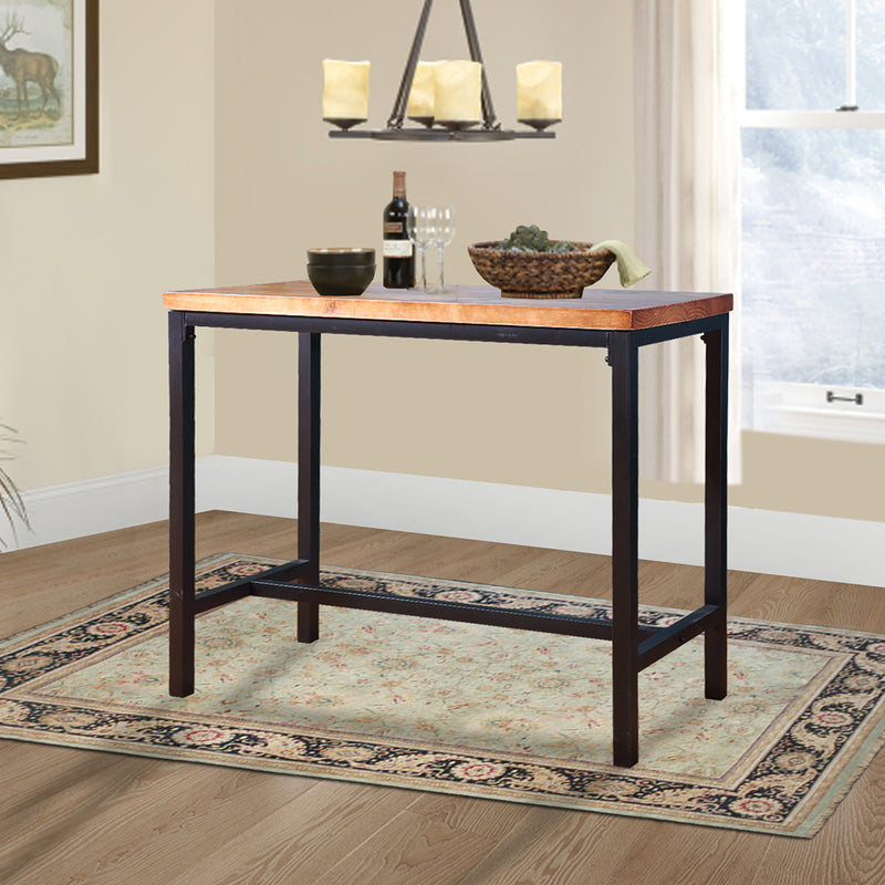 Levede Vintage Industrial Wood Bar Table Kitchen Cafe Office Desk Steel Legs