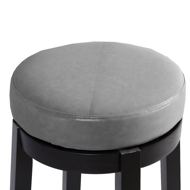 2x Levede 75cm Swivel Bar Stool Kitchen Stool Wood Barstools Dining Chair Grey