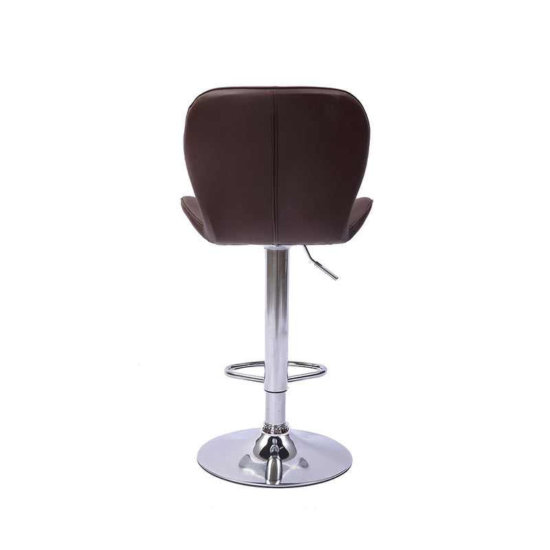 2x Bar Stools Stool Swivel Gas Lift Kitchen Leather Chair Chairs Metal Barstools