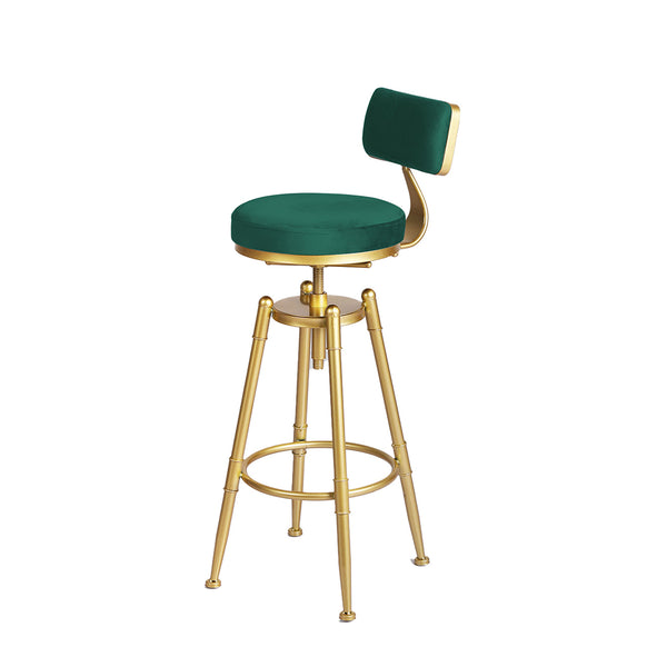 Levede 1x Bar Stools Kitchen Stool Chair Swivel Barstools Velvet Padded Seat
