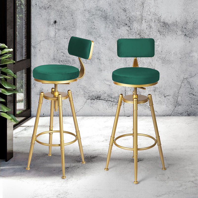 Levede 1x Bar Stools Kitchen Stool Chair Swivel Barstools Velvet Padded Seat