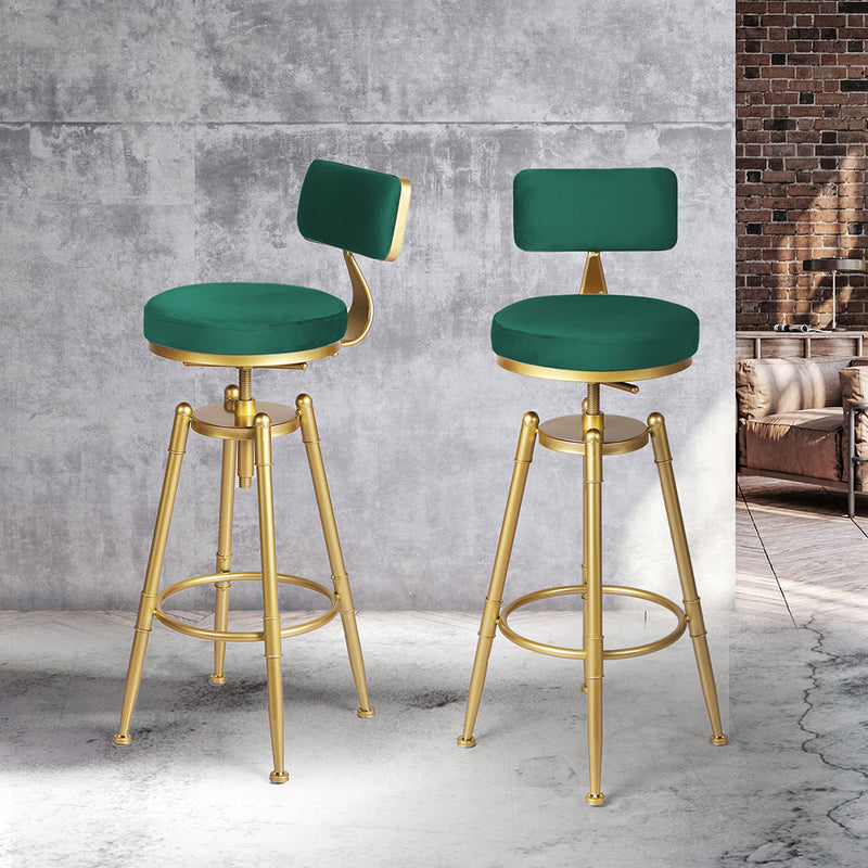 Levede 1x Bar Stools Kitchen Stool Chair Swivel Barstools Velvet Padded Seat