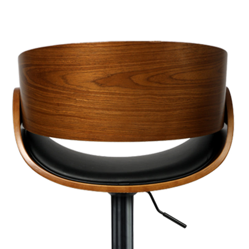 Levede 1x Bar Stools Kitchen Gas Lift Wooden Beech Stool Chair Swivel Barstools