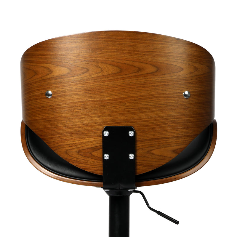 Levede 1x Bar Stools Kitchen Gas Lift Wooden Beech Stool Chair Swivel Barstools