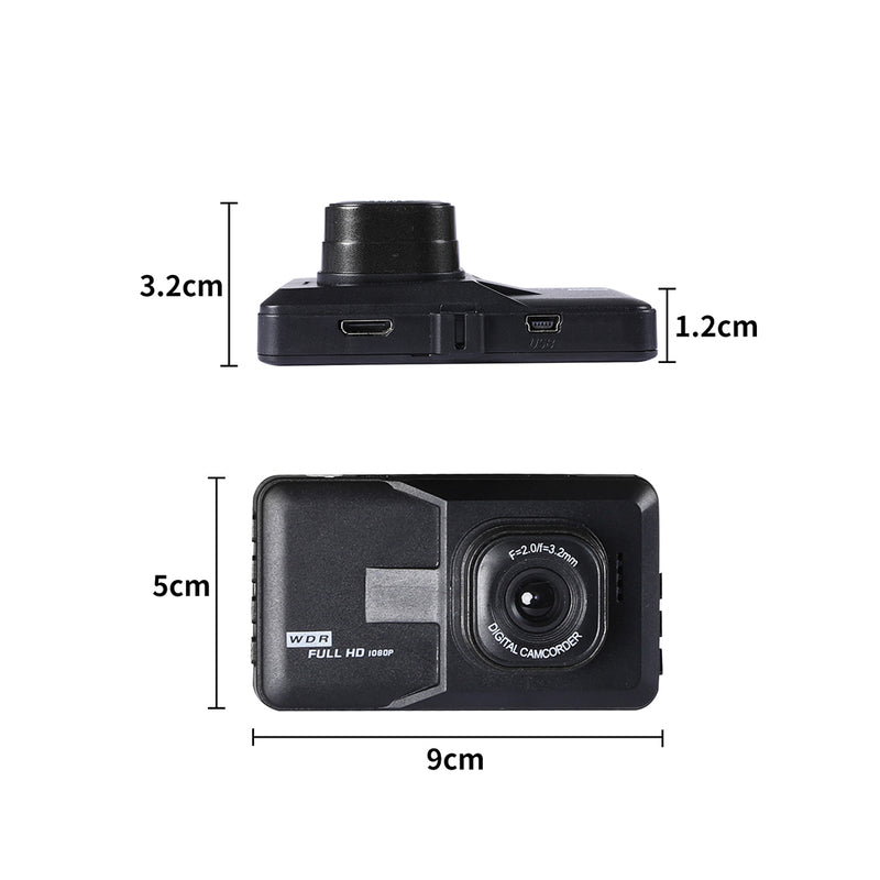 1080P Car Dash Camera FHD 3"LCD Video DVR Recorder Dual Lens Night Vision 32GB