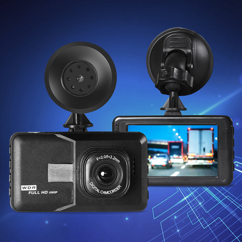 1080P Car Dash Camera FHD 3"LCD Video DVR Recorder Dual Lens Night Vision 32GB
