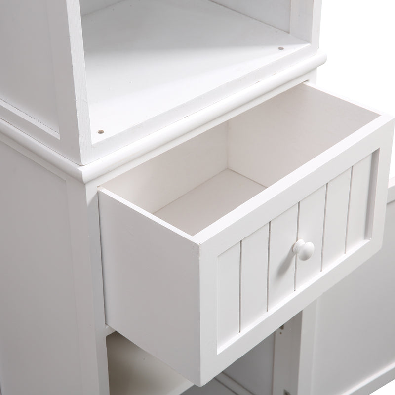 Levede 2 in 1 Bathroom Tallboy Furniture Toilet Storage Cabinet Laundry Cupboard