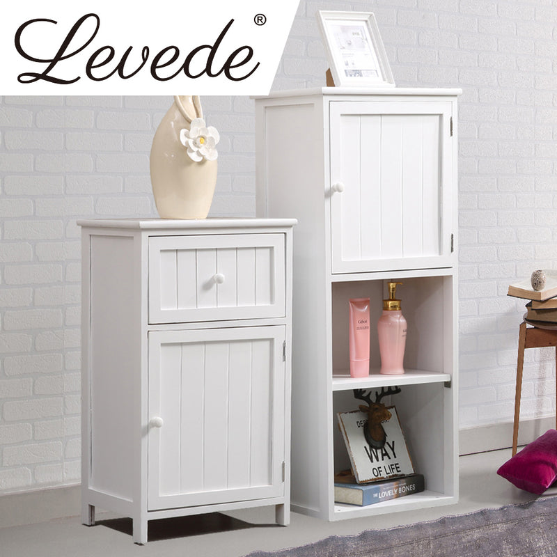 Levede 2 in 1 Bathroom Tallboy Furniture Toilet Storage Cabinet Laundry Cupboard