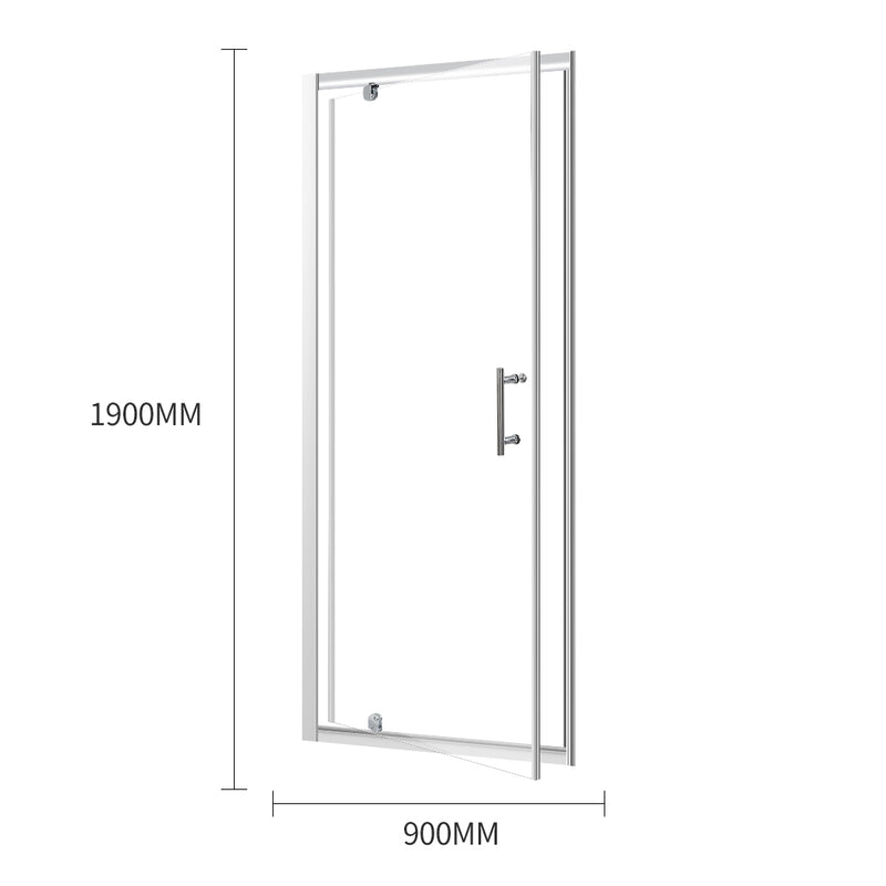 Levede Bath Shower Enclosure Screen Seal Strip Glass Shower Door 900x1900mm