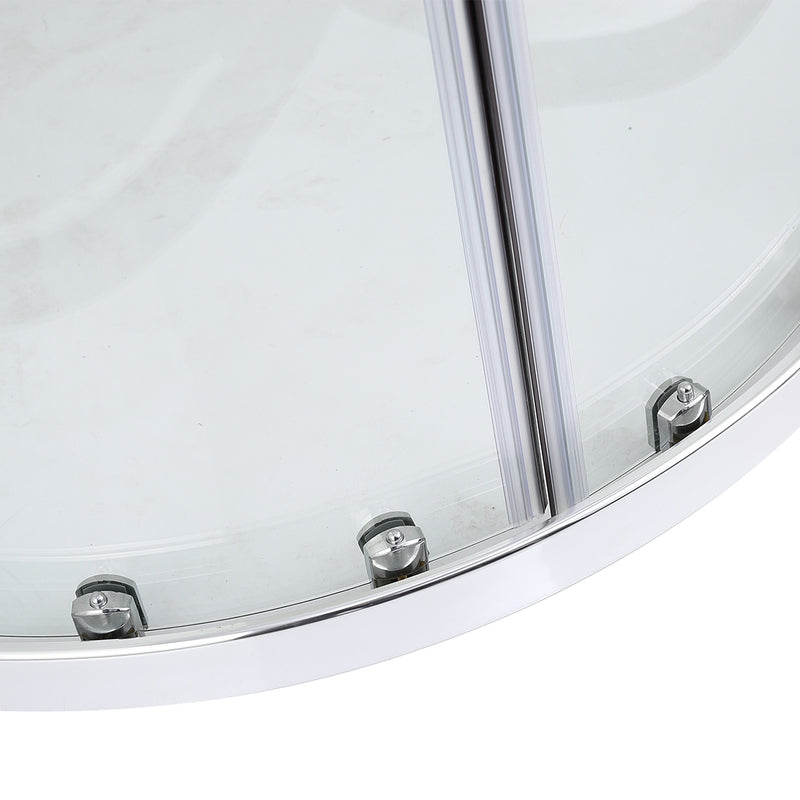 Levede Shower Screen Screens Door Seal Enclosure Glass PanelCurved800x800x1900mm