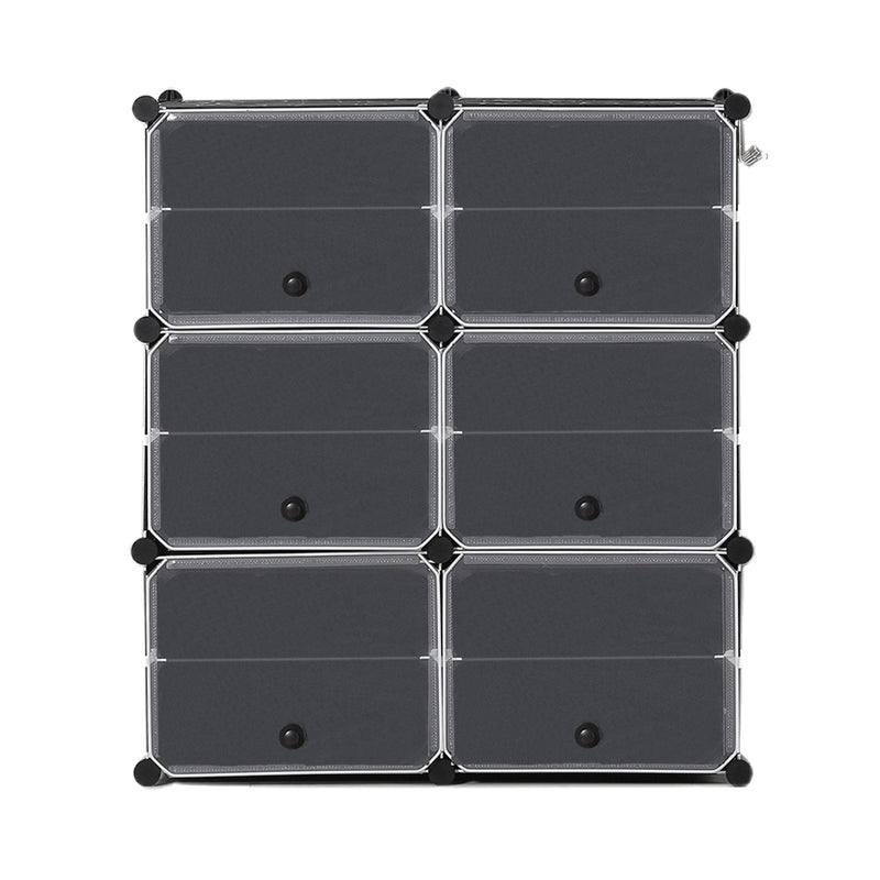Cube Cabinet DIY Shoe Storage Cabinet Organiser Rack Shelf Stackable 6 Tier