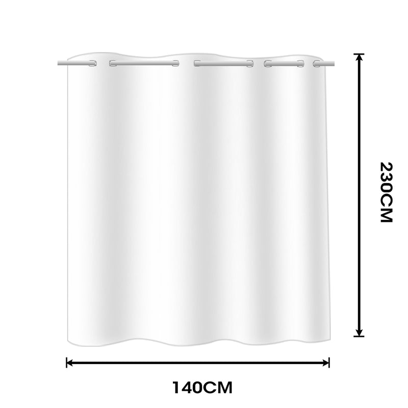 2x Blockout Curtains Panels 3 Layers with Gauze Room Darkening 140x230cm Navy