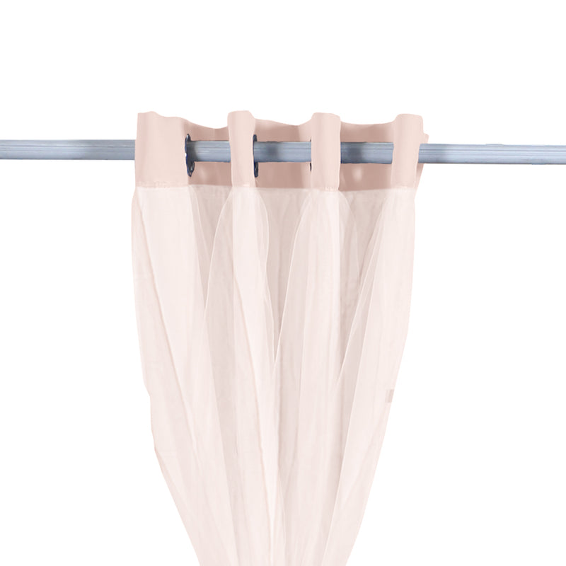 2x Blockout Curtains Panels 3 Layers with Gauze Room Darkening 140x230cm Rose