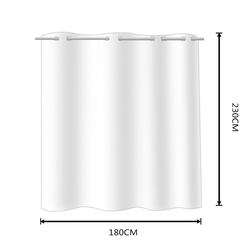 2x Blockout Curtains Panels 3 Layers with Gauze Room Darkening 180x230cm Sand