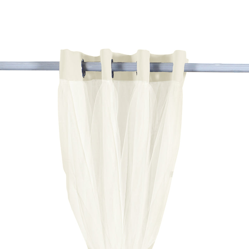 2x Blockout Curtains Panels 3 Layers with Gauze Room Darkening 240x230cm Sand