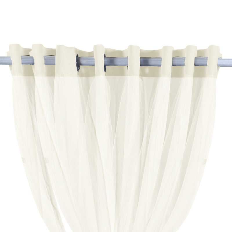 2x Blockout Curtains Panels 3 Layers with Gauze Room Darkening 300x230cm Sand
