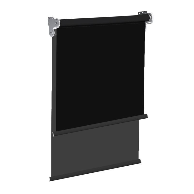 Modern Day/Night Double Roller Blinds Commercial Quality 210x210cm Black Black